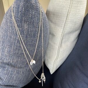 Elegant Silver Necklace with Crystal Accents